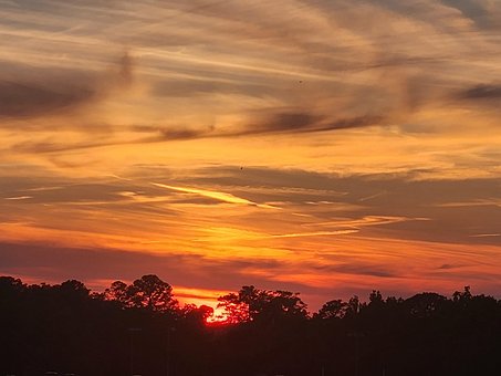 Solnedgang, Natur, Rød, Rød Himmel, Glød