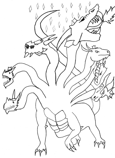 Free Dragon 7 Heads illustration and picture