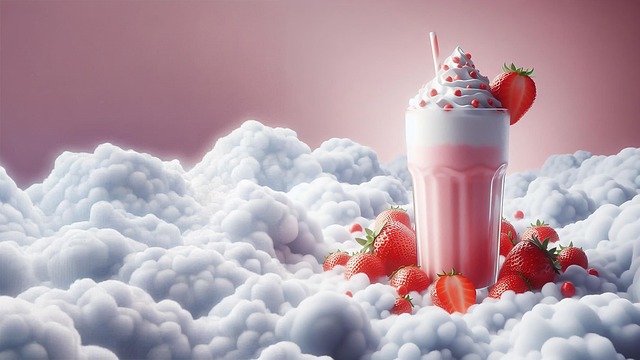 Free strawberry strawberries milkshake illustration