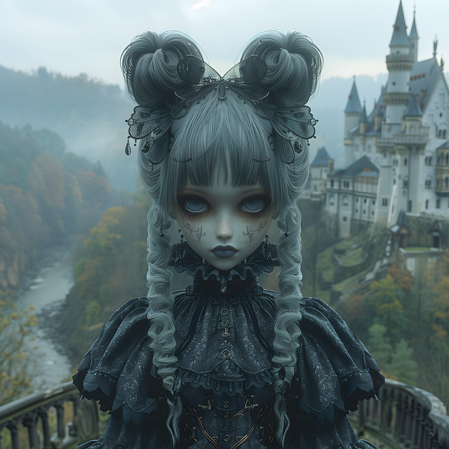 Free ai generated woman gothic illustration