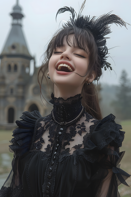 Free ai generated woman gothic illustration
