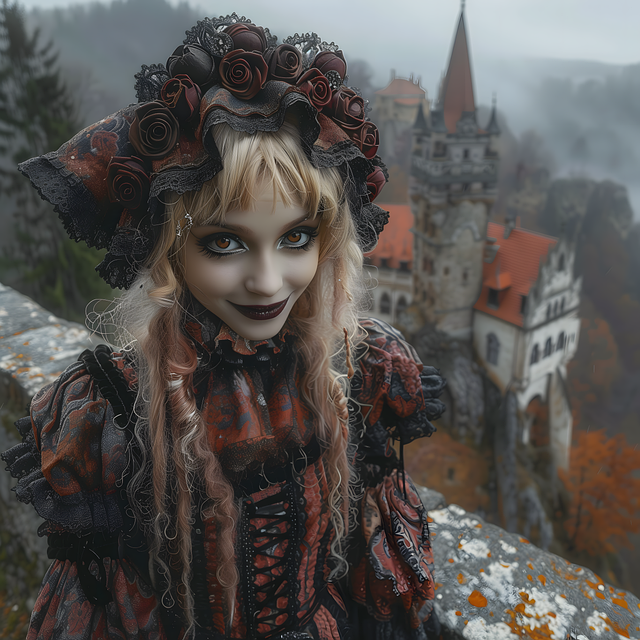 Free ai generated woman gothic illustration