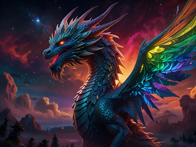 Free ai generated dragon mythology illustration
