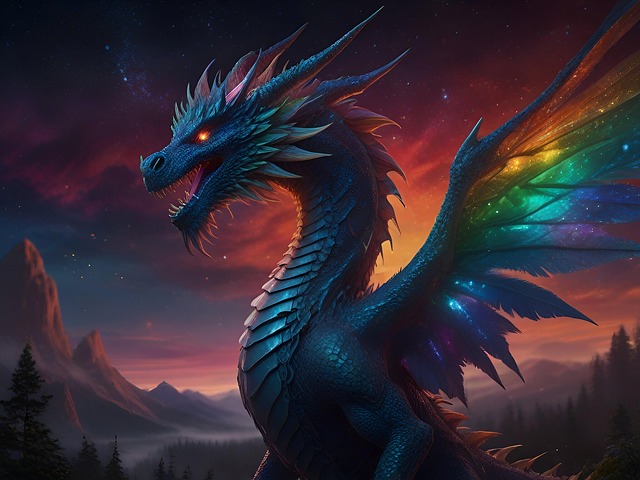 Free ai generated dragon mythology illustration