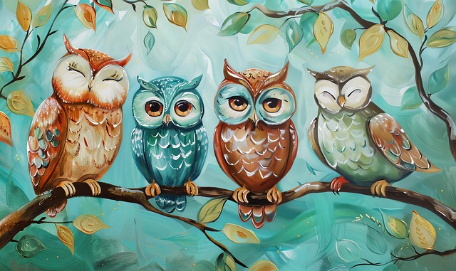 Free Ai Generated Owls illustration and picture