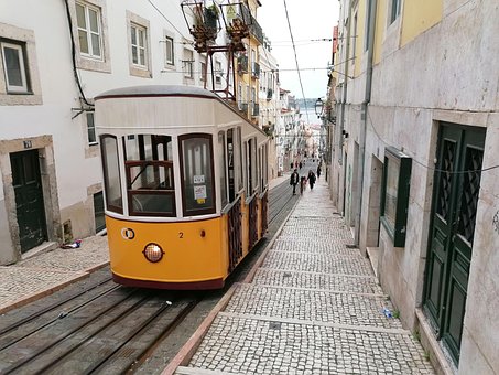 Straßenbahn, Verkehr, Lissabon, Stadt