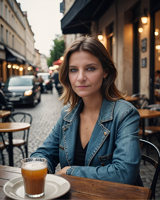 Frau, Straßencafe, Cafe, Gastronomie