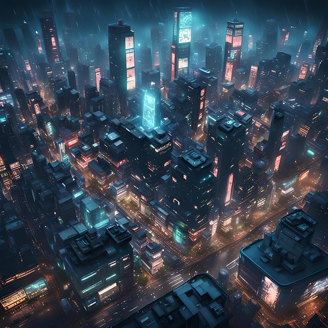 Free cyberpunk tokyo japan illustration