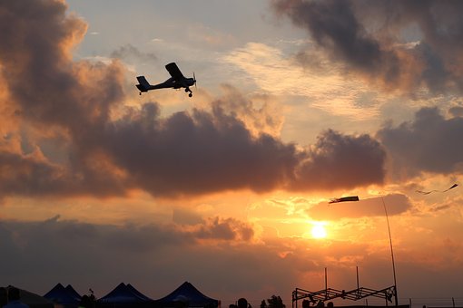 Avion, Apus De Soare, Cer, Airshow, Nori