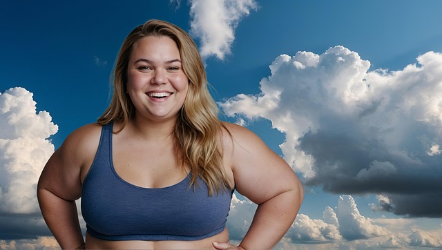 Free self-love overweight self-confidence illustration