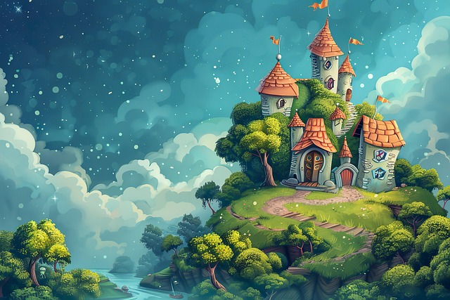 Free fantasy cabin cabin fantasy illustration