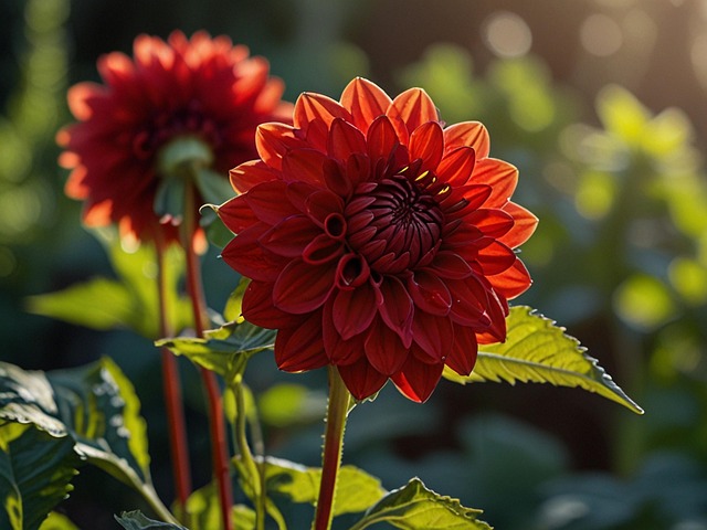 Free dahlia flower plant illustration