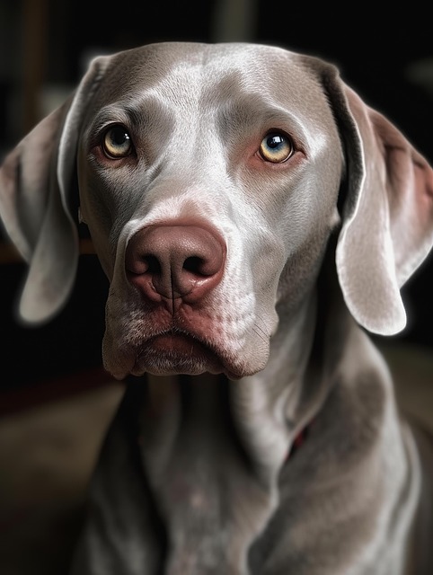 Free ai generated weimaraner dog illustration