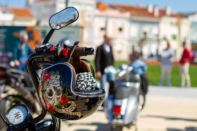 Motorfiets, Schedel, Helm, Hulpmiddel