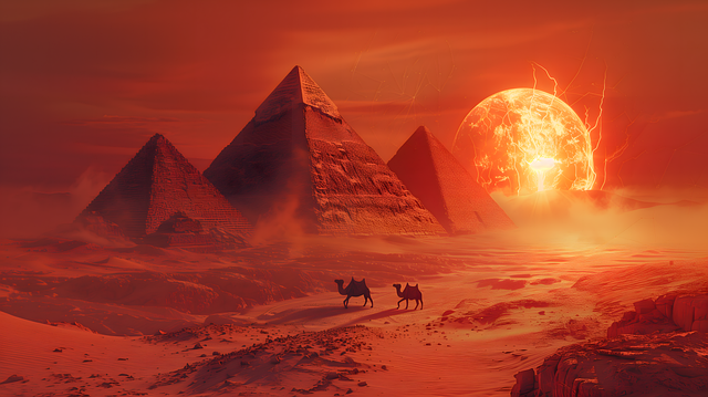 Download free HD stock image of Ai Generated Pyramids Free ai generated pyramids egypt illustration