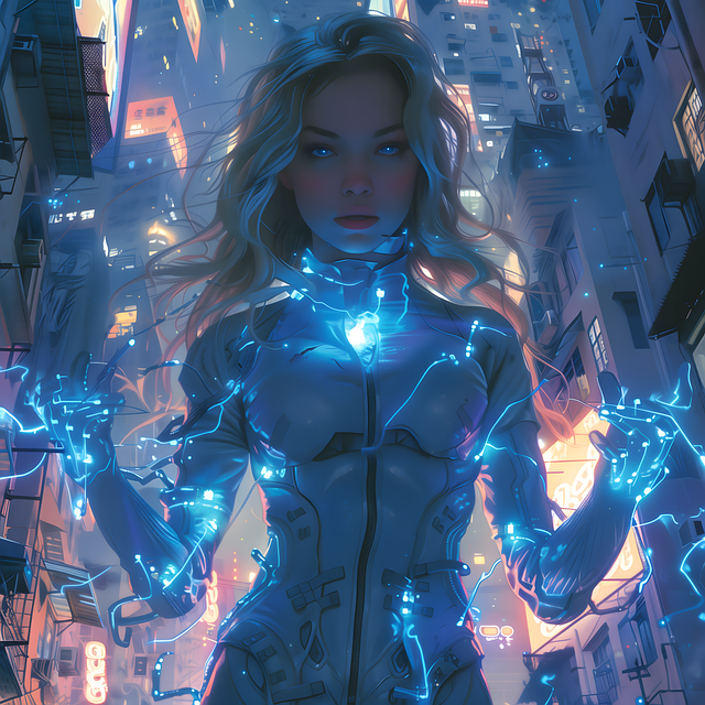Free ai generated woman electricity illustration