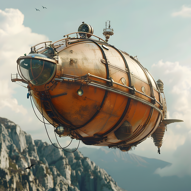 Free steampunk clock imagination illustration