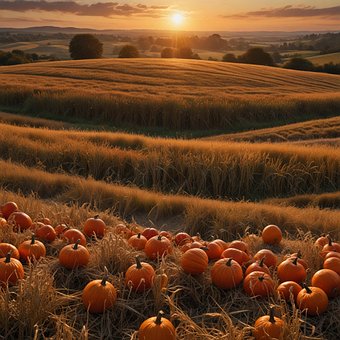 Cosecha De Otoño, Huerto De Calabazas