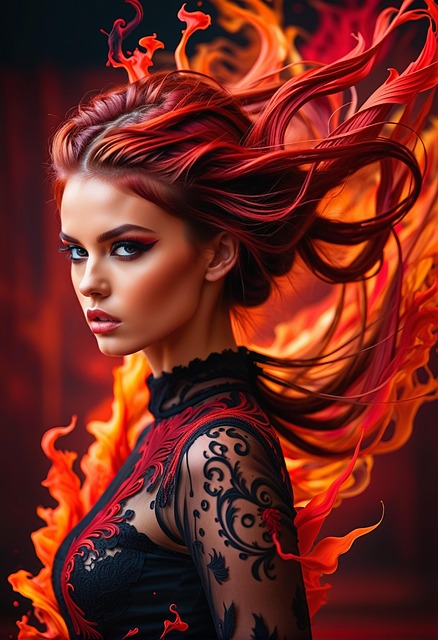 Free Red Portrait illustration and picture