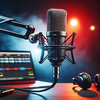 Podcast, Studio, Mikrofon, Kopfhörer