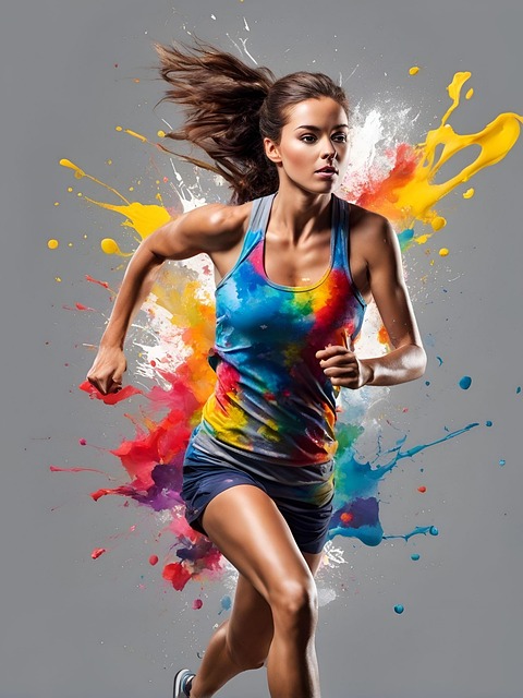 Free ai generated woman athlete illustration