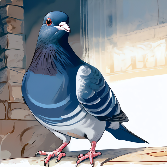 Free pigeon bird plumage illustration