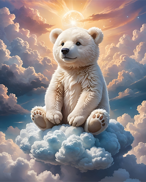 Free ai generated teddy clouds illustration