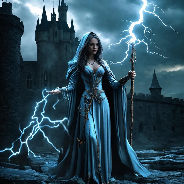 Free ai generated wizard castle illustration