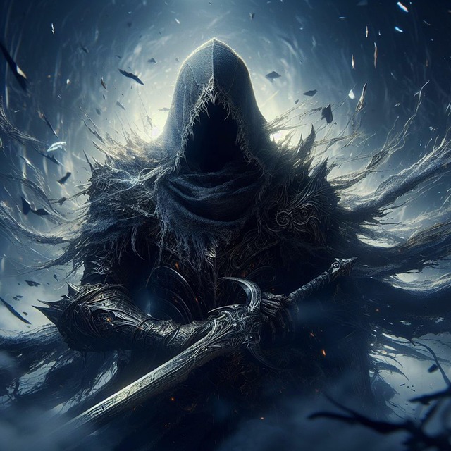 Free warrior cloak sword illustration