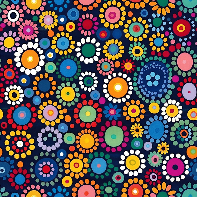 Free ai generated dot art aboriginal illustration