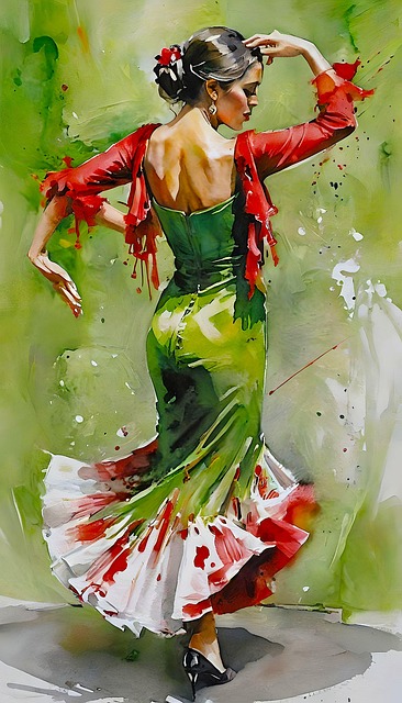 Free ai generated flamenco dancer illustration