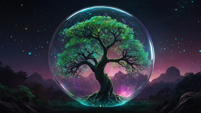 Free ai generated tree bubble illustration