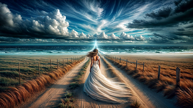 Free ai generated woman storm illustration