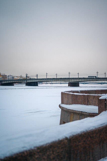 Inverno, Ponte, Rio, Paisagem, Água