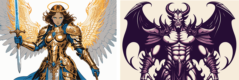 Ai Generert, Engel, Djevel, Demon