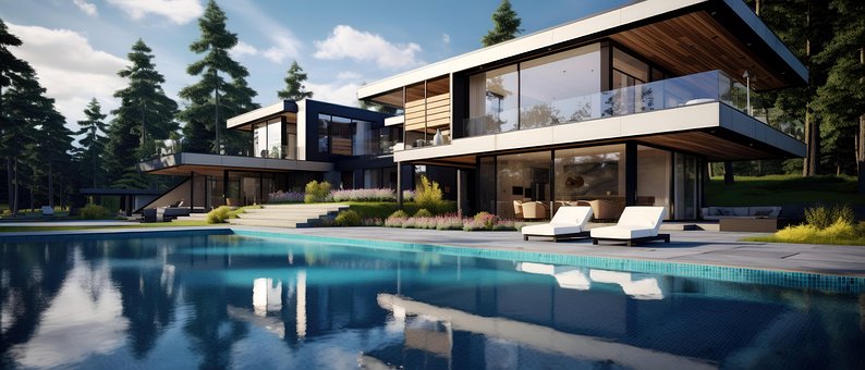 Free House Pool illustration and picture