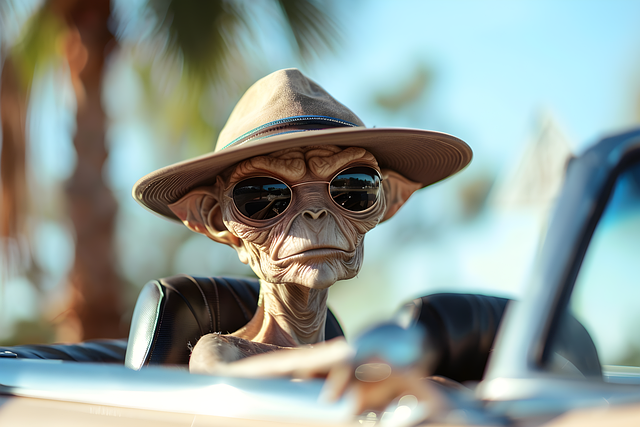Free ai generated alien drive illustration
