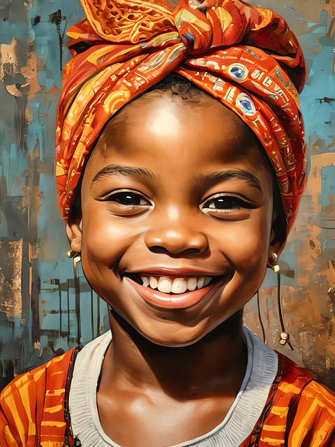 Free ai generated girl portrait illustration