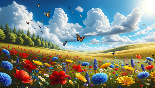Blüte, Feld, Blumenfeld, Blumen, Natur