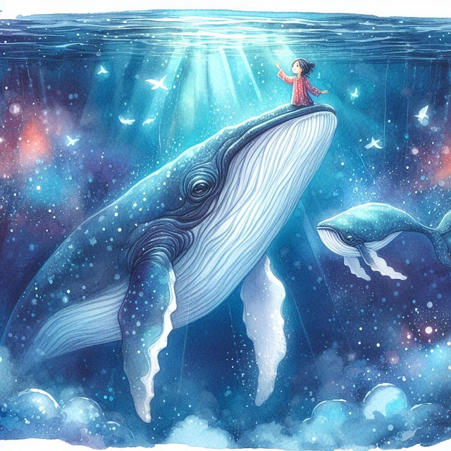 Download free HD stock image of Whale Sea Free whale sea underwater illustration