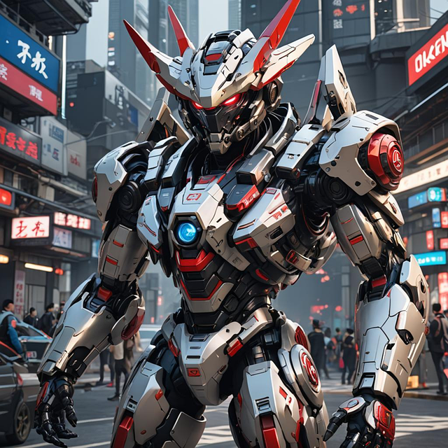 Free robot ai mech illustration