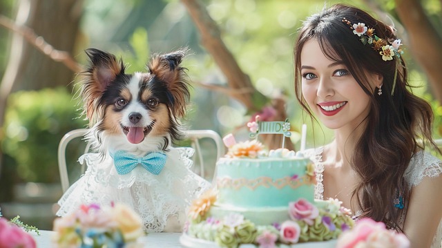 Free cake celebration pet illustration