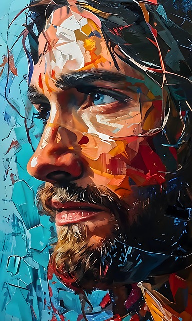 Free abstract colorful expressive illustration