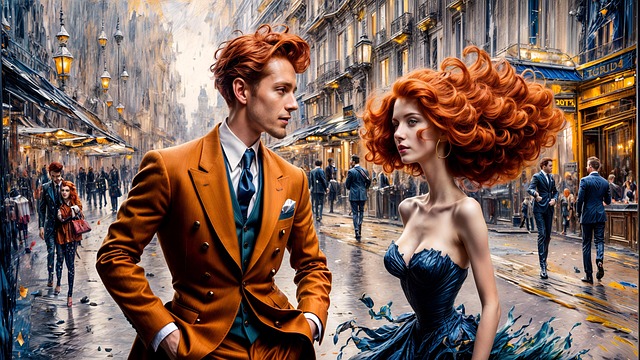 Free ai generated beautiful couple illustration