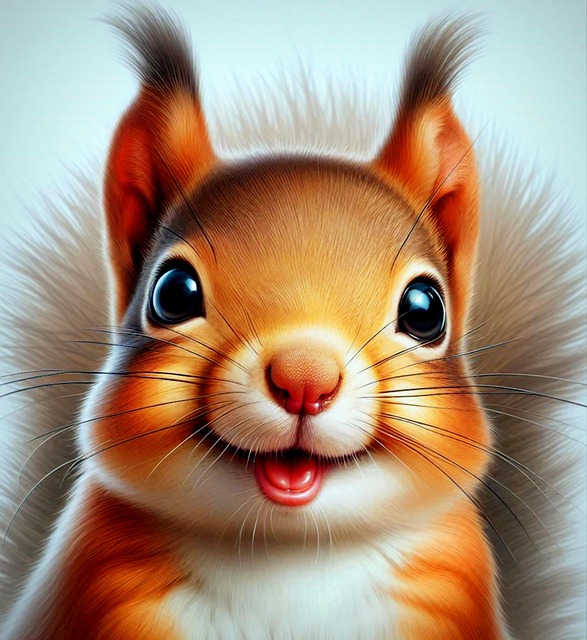 Free eichhörnchen wald frühling illustration