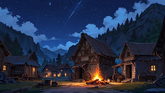 Download free HD stock image of Middle Age Village Free middle age village celtic illustration