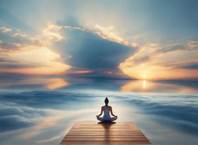 Free yoga meditation silence illustration
