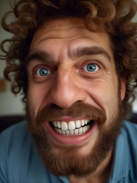 Free funny fisheye face illustration