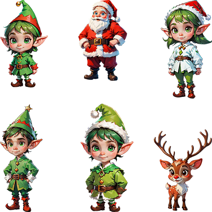 Download Ai Generated, Santa, Elves. Royalty-Free Stock Illustration ...