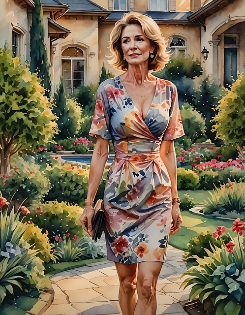 Free woman house luxury illustration